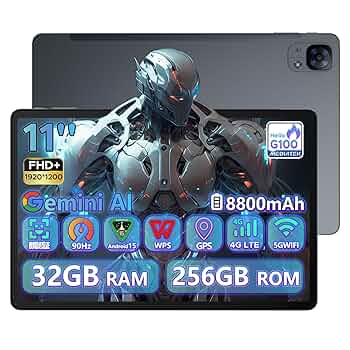 DOOGEE E3+ Android15 タブレット 2K Helio G100 Amazon.co.jp: 【Helio G100 Android15 タブレット】DOOGEE E3